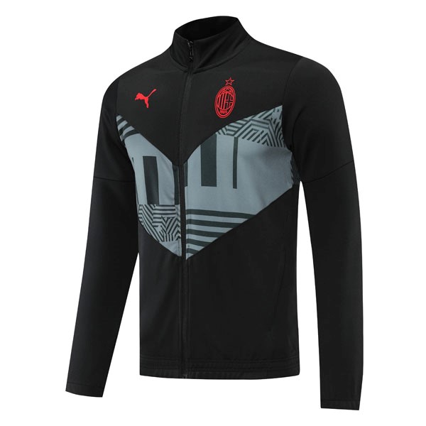 Sweatjacken AC Milan 2022-2023 Schwarz Grau